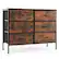 Front. Bestier - 6 Drawer 38.2 in.W Fabric Storage Tower Dresser Wooden Top for Kid Room, Closet, Entryway, Nursery - Brown.