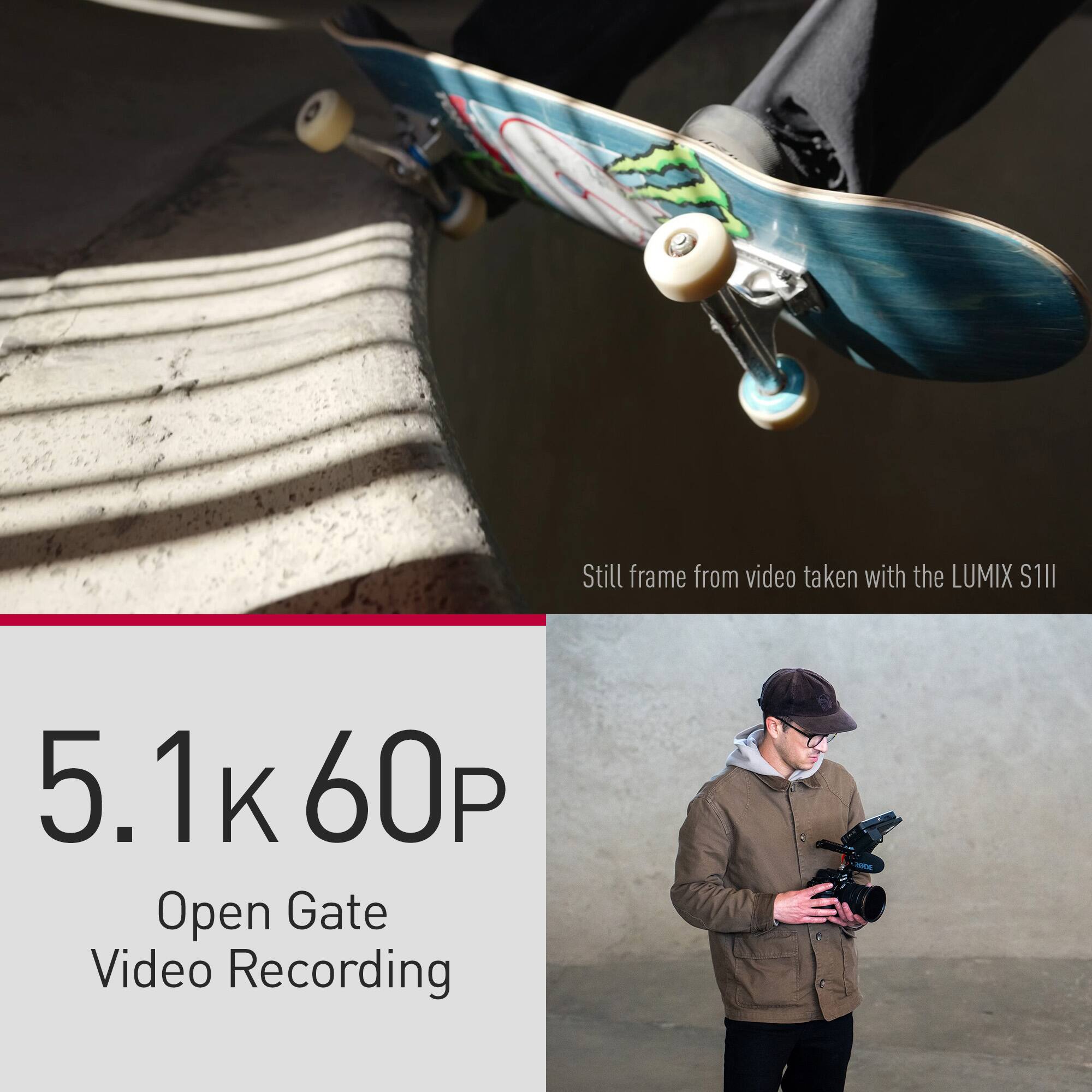 Still frame from video taken with the LUMIX S111 5.1K 60 Open Gate Video Recording