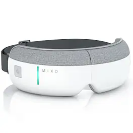 Miko - Gaze Eye Massager with Heat, Bluetooth Music, 4 Massage Modes, 4 Intensities, Ergonomic Fit, Eye Strain Relief - White