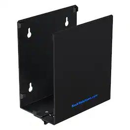 RackSolutions - Universal PC Wall Mount Clamp (2.35in to 3.75in) - Adjustable Width, 35 lbs Capacity - Black