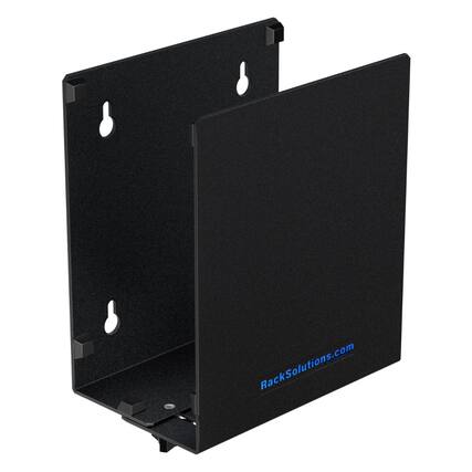 Front. RackSolutions - RackSolutions Universal PC Wall Mount Clamp (2.35in to 3.75in) - Black.