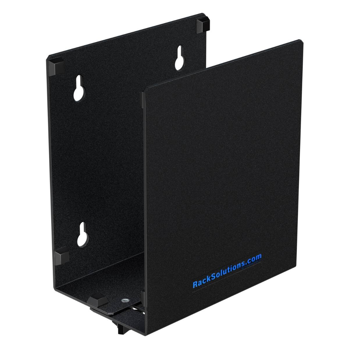 Front. RackSolutions - RackSolutions Universal PC Wall Mount Clamp (2.35in to 3.75in) - Adjustable Width, 35 lbs Capacity - Black.