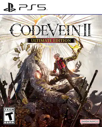 PS5
CODE VEIN II
ULTIMATE EDITION
TEEN T ESRB
BANDAI NAMCO - T (Teen 13+)