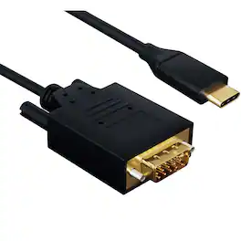 Sanoxy - 6ft USB 3.1 Type C Male to VGA (1920x1200@60Hz) Male Cable - Black