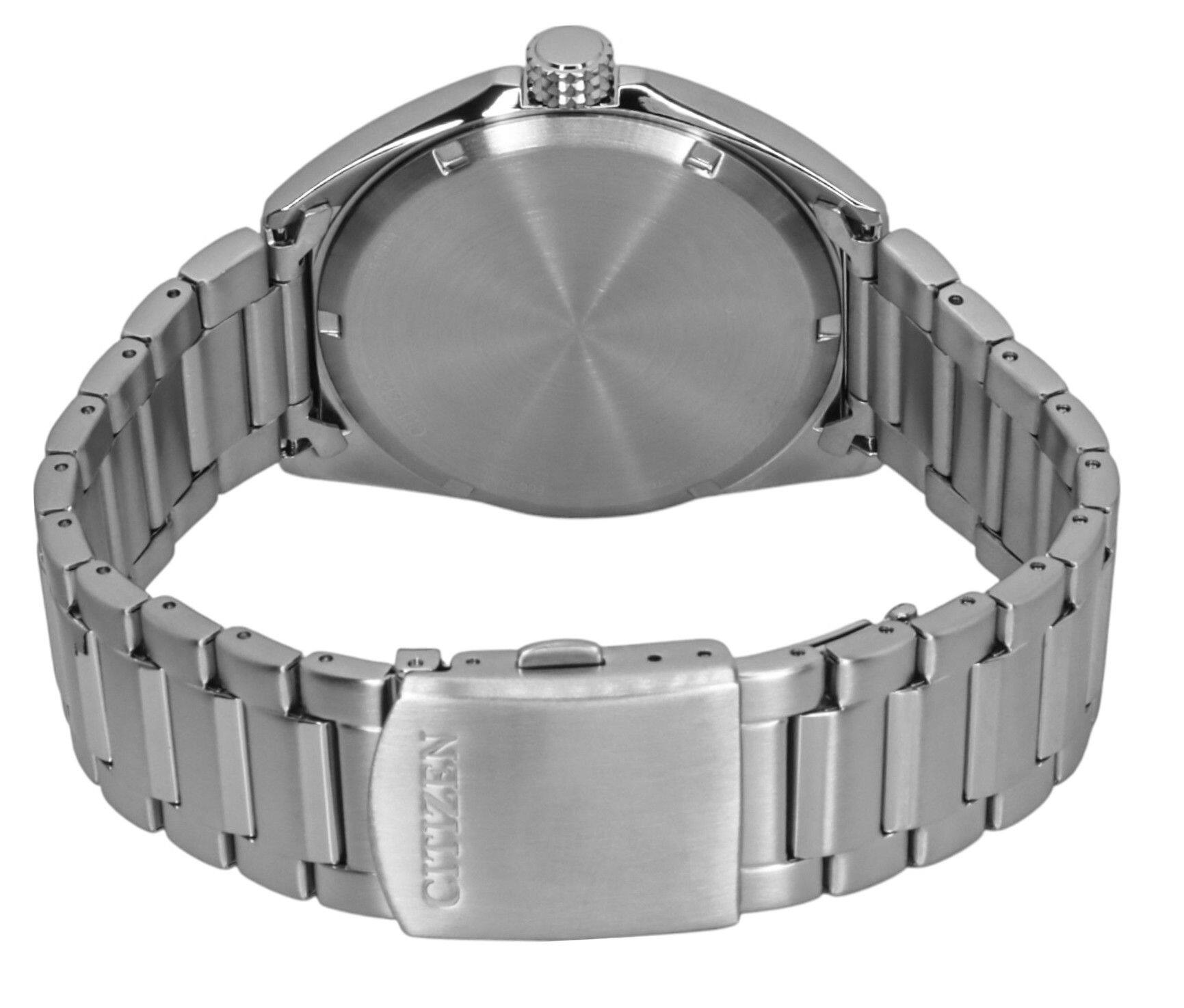 Back. Citizen - Eco-Drive Stainless Steel Blue Dial AW1571-76L 100M Men's Watch - Blue.