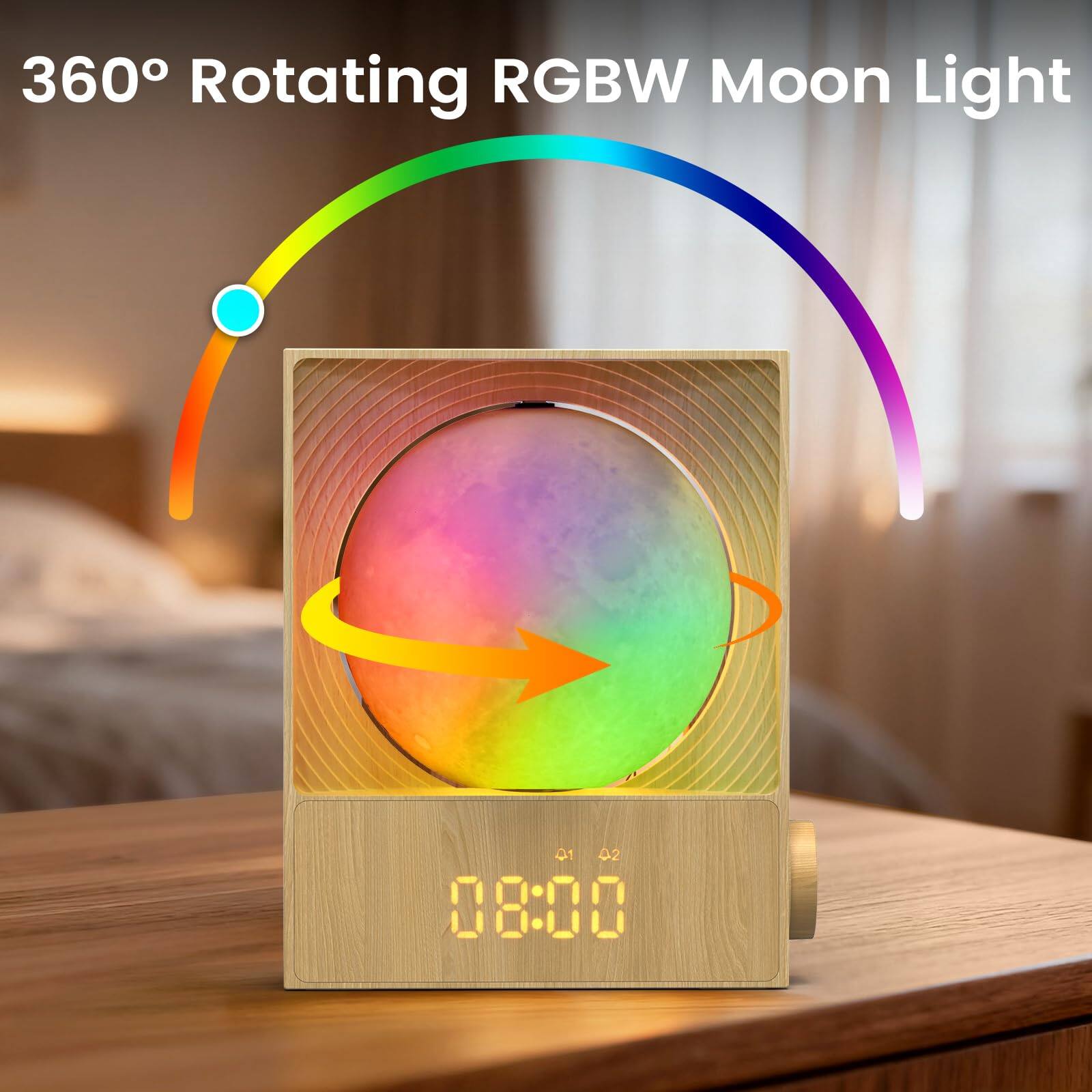360° Rotating RGBW Moon Light

01 02 08:00