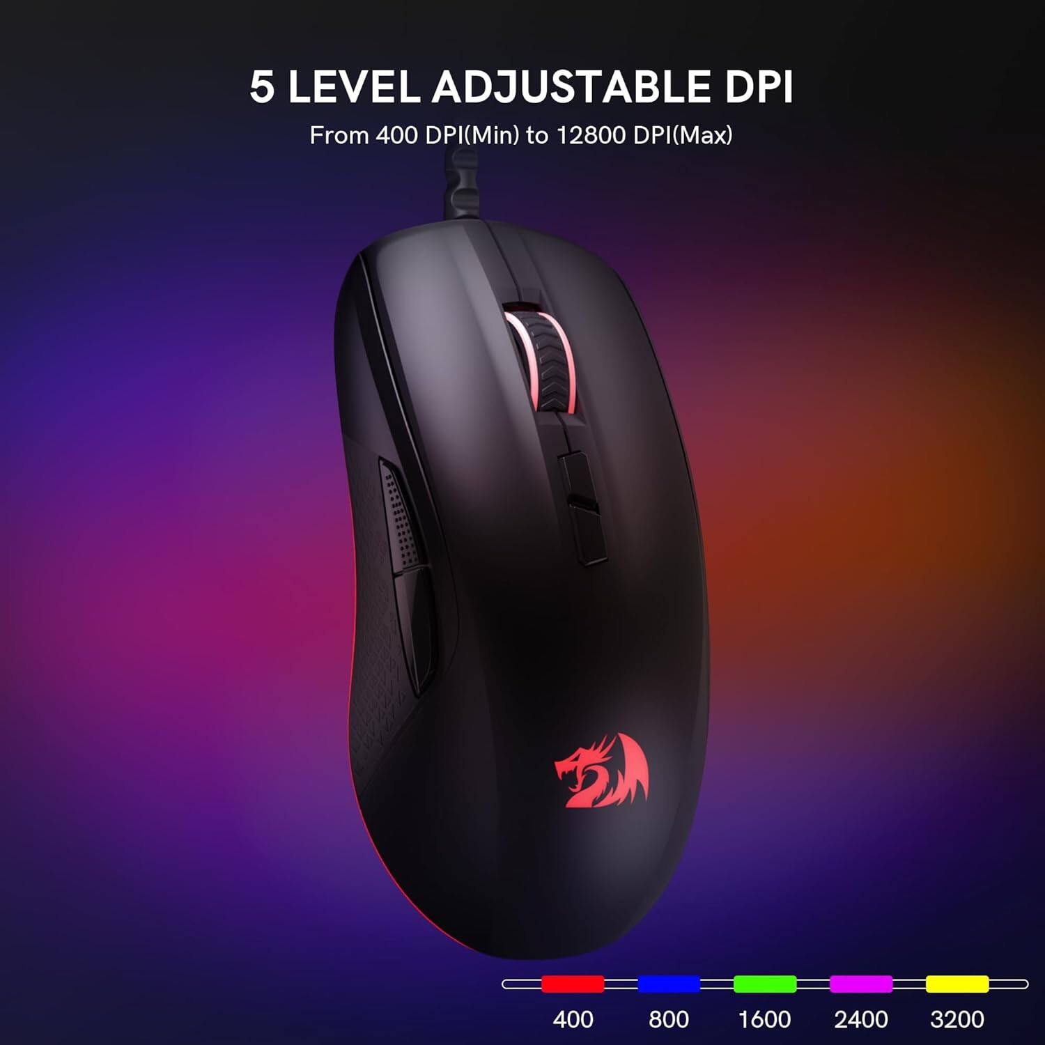 REDRAGON Wired Gaming Mouse, PC Gaming Mice with RGB Backlits