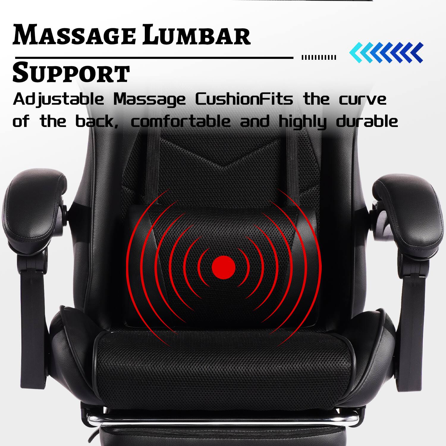 MASSAGE LUMBAR SUPPORT

Adjustable Massage Cushion Fits the curve of the back, comfortable and highly durable