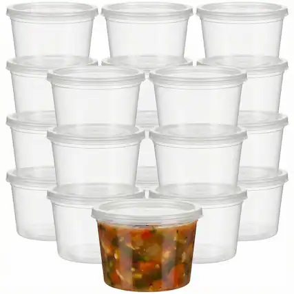 Front. Eco Harmony Products - Heavy Duty Deli Container, Saver (PP), 16oz, 240-Pack - Clear.