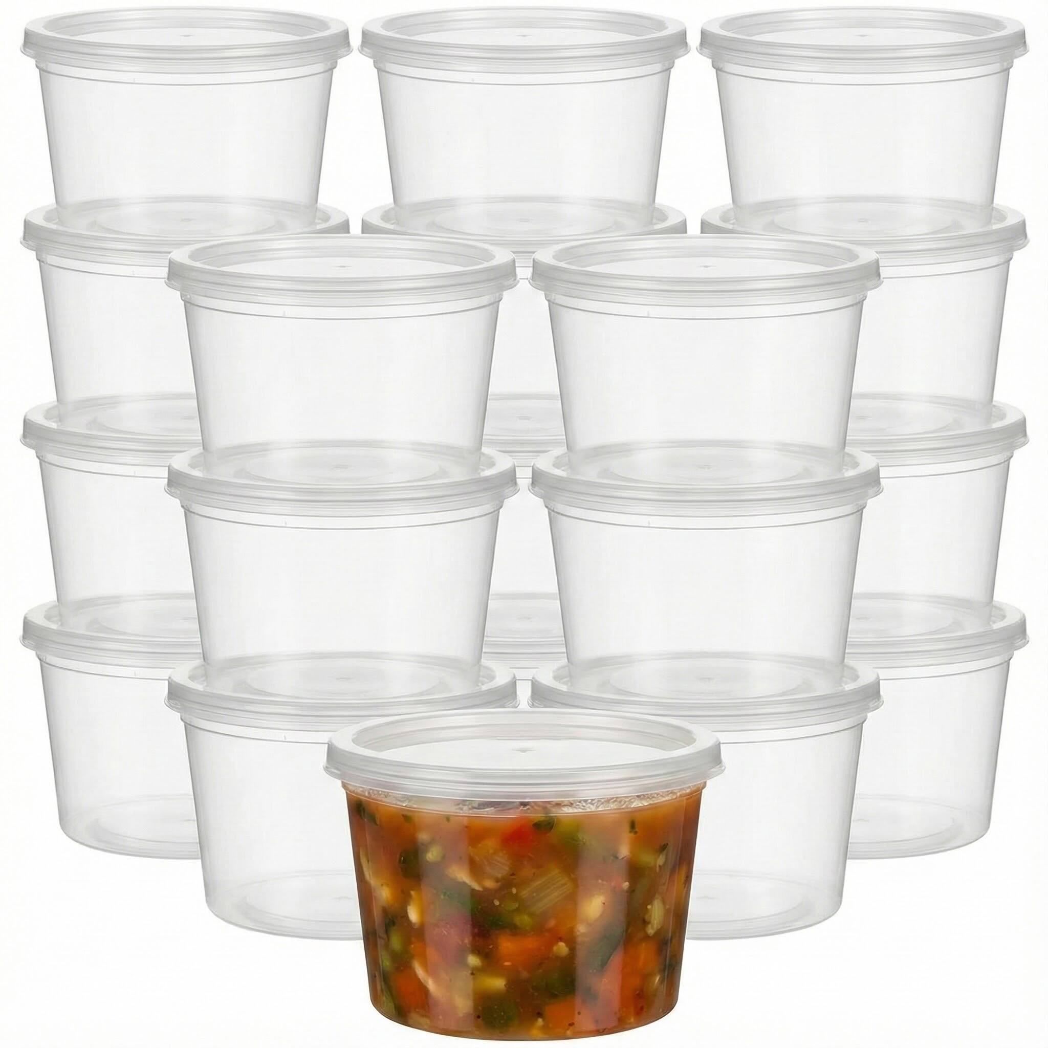 Front. Eco Harmony Products - Heavy Duty Deli Container, Saver (PP), 16oz, 240-Pack - Clear.