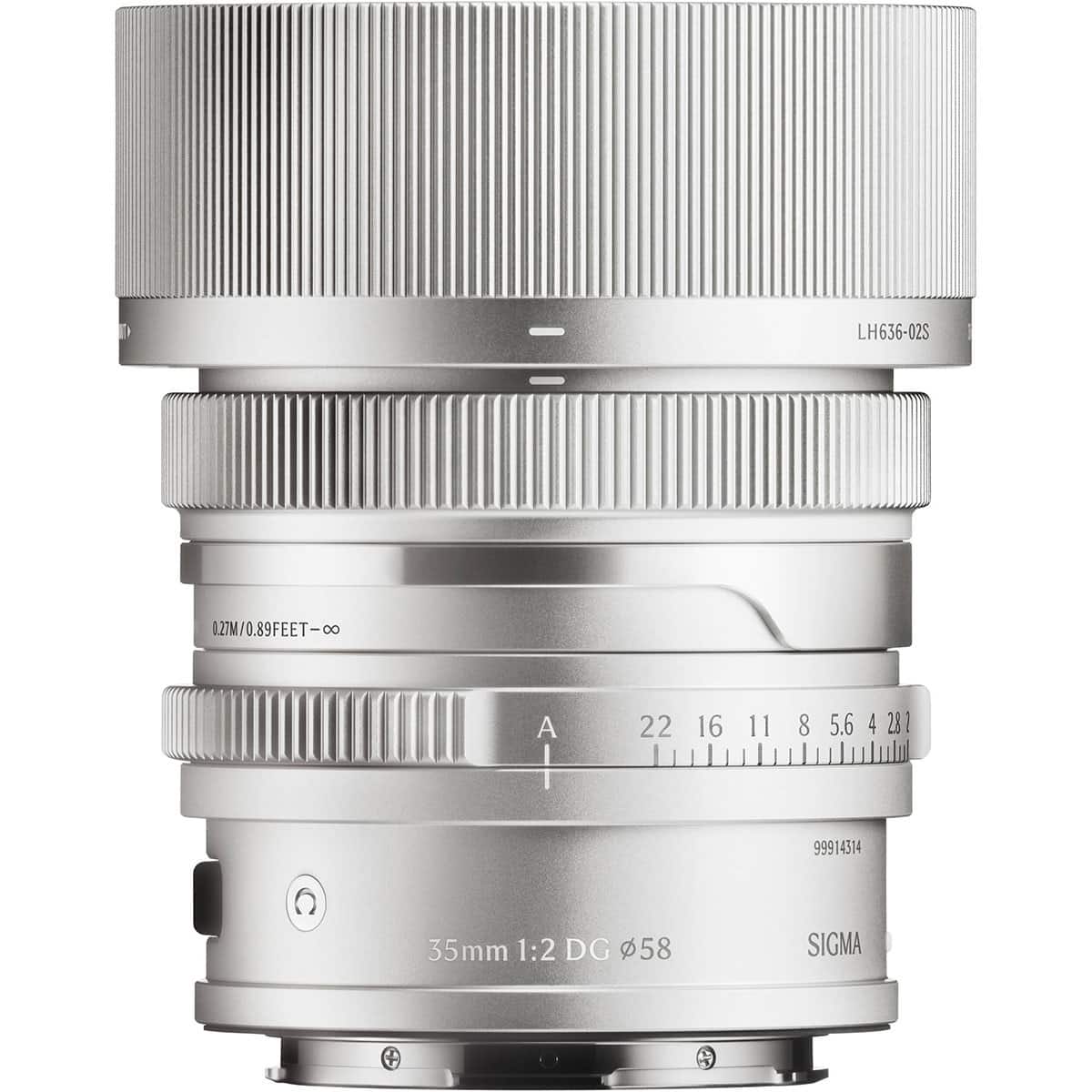 Sigma - 35mm f/2 DG Contemporary Lens for L Mount, Silver - Silver