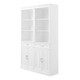 Crosley Furniture - Stanton 2-Piece Storage Bookcase Set - 2 Bookcases - White