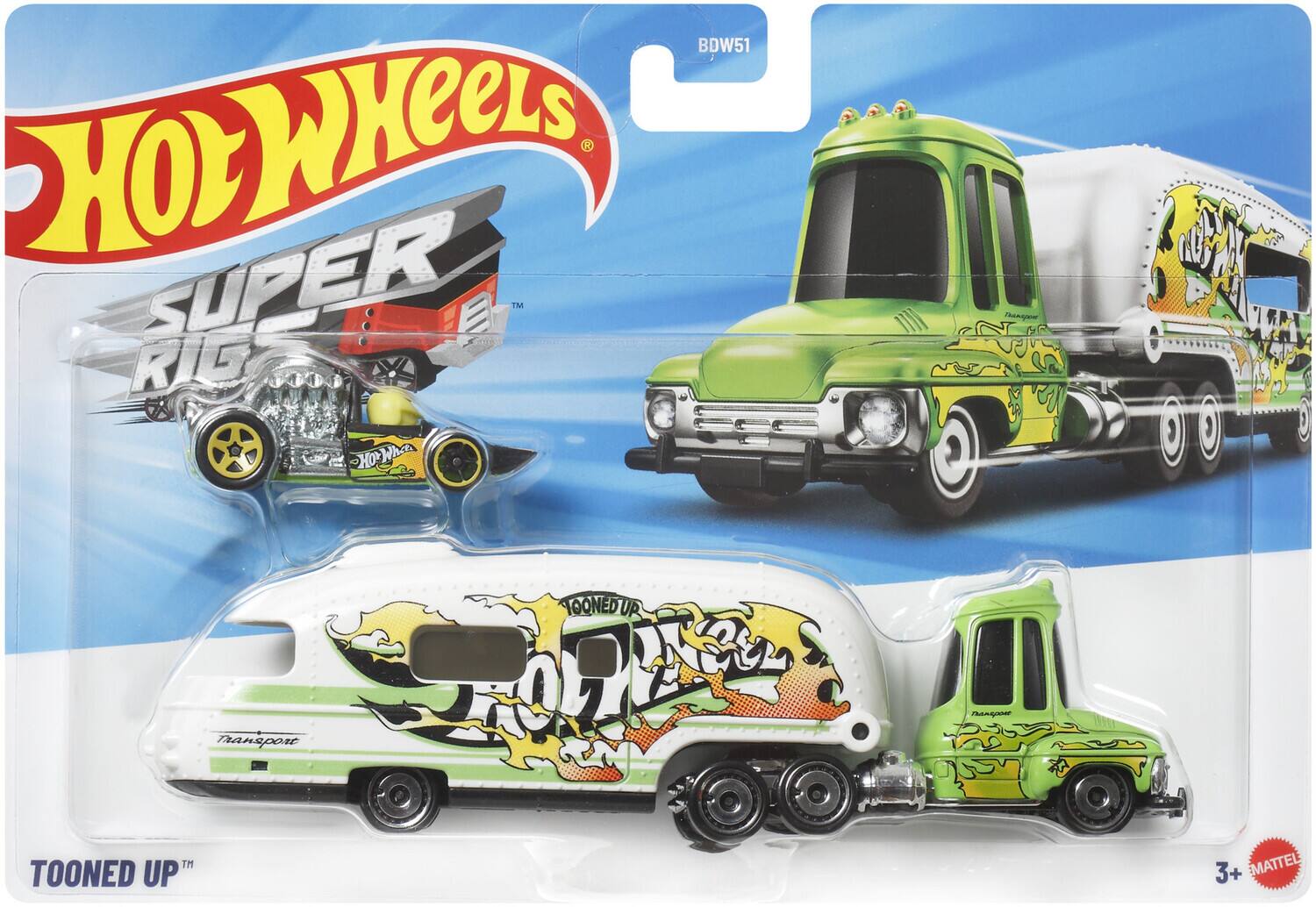 BDW51  
Hot Wheels  
Super Rigs  
Tooned Up  
3+  
Mattel