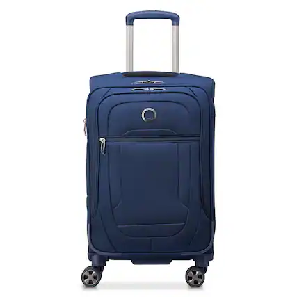 Front. Delsey - Delsey Helium DLX Expandable Spinner Carry-On Luggage - 21" Small - Navy.