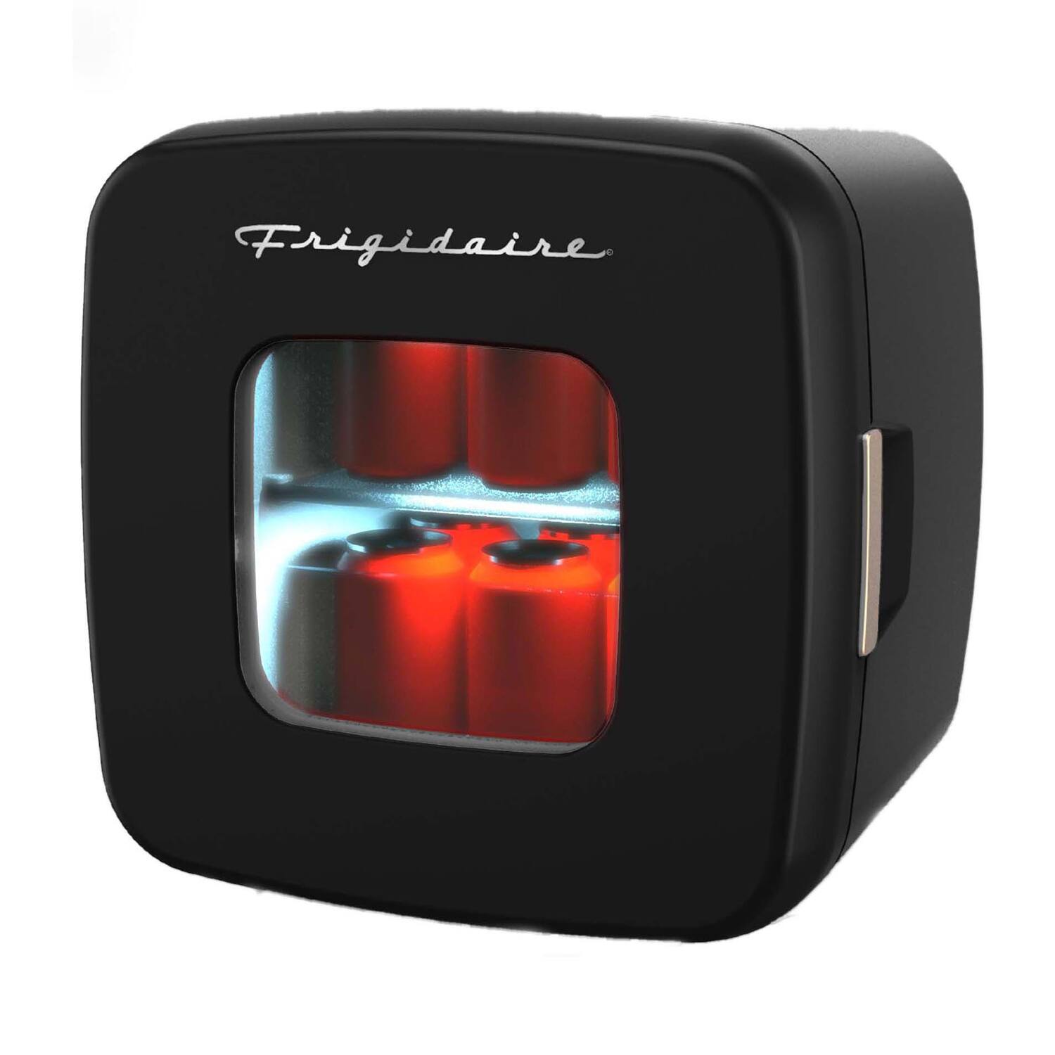 Left. Frigidaire - Frigidaire Efmis351-black-6com_cp2 12-can Retro Personal Mini Fridge, Black - black.