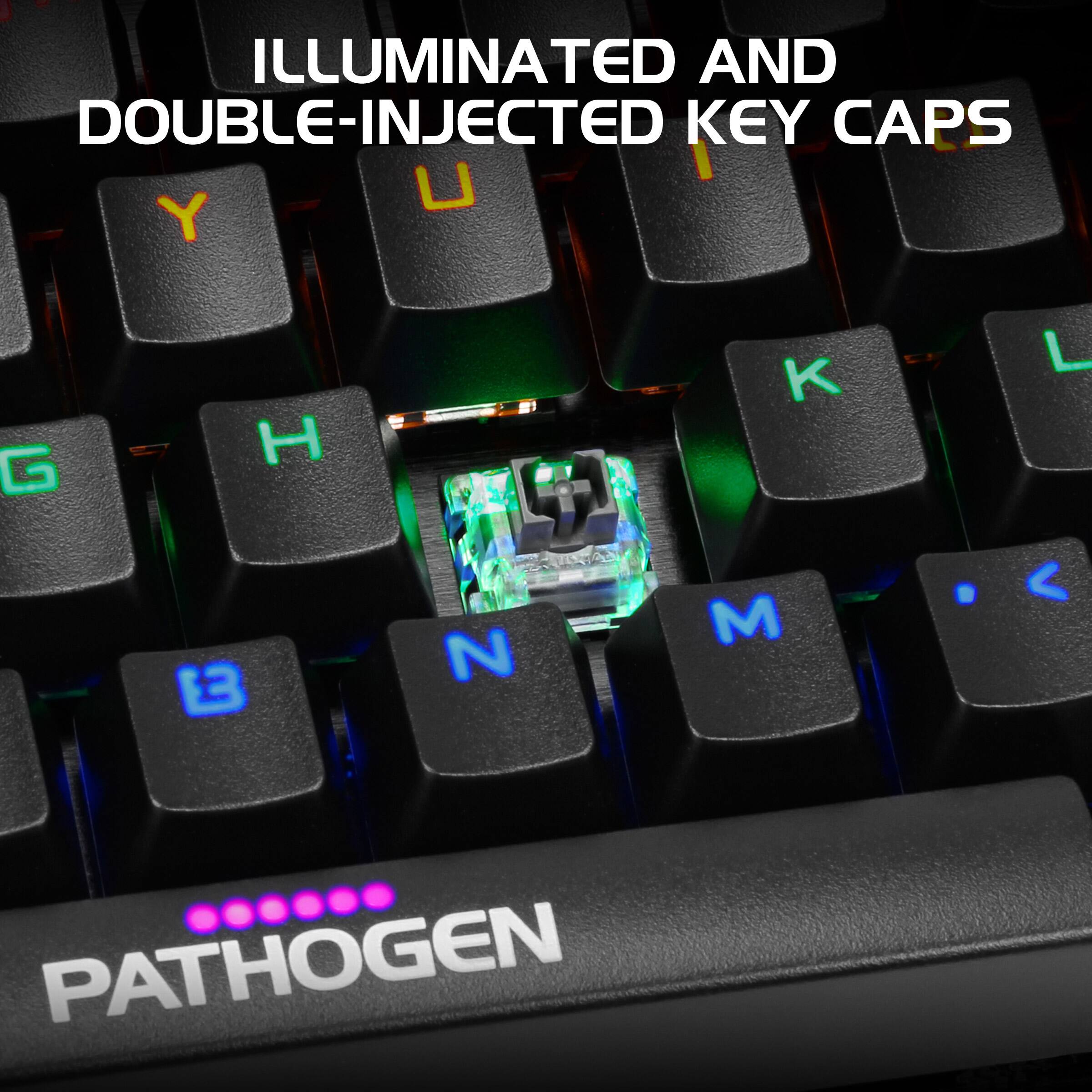 ILLUMINATED AND DOUBLE-INJECTED KEY CAPS

PATHOGEN