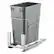 Front. Jojoka - 30 QT Pullout Under-Cabinet Trash & Recycling Bin with Soft-Close Slides, Gray Stainless Steel, 100 lb Capacity - Gray.