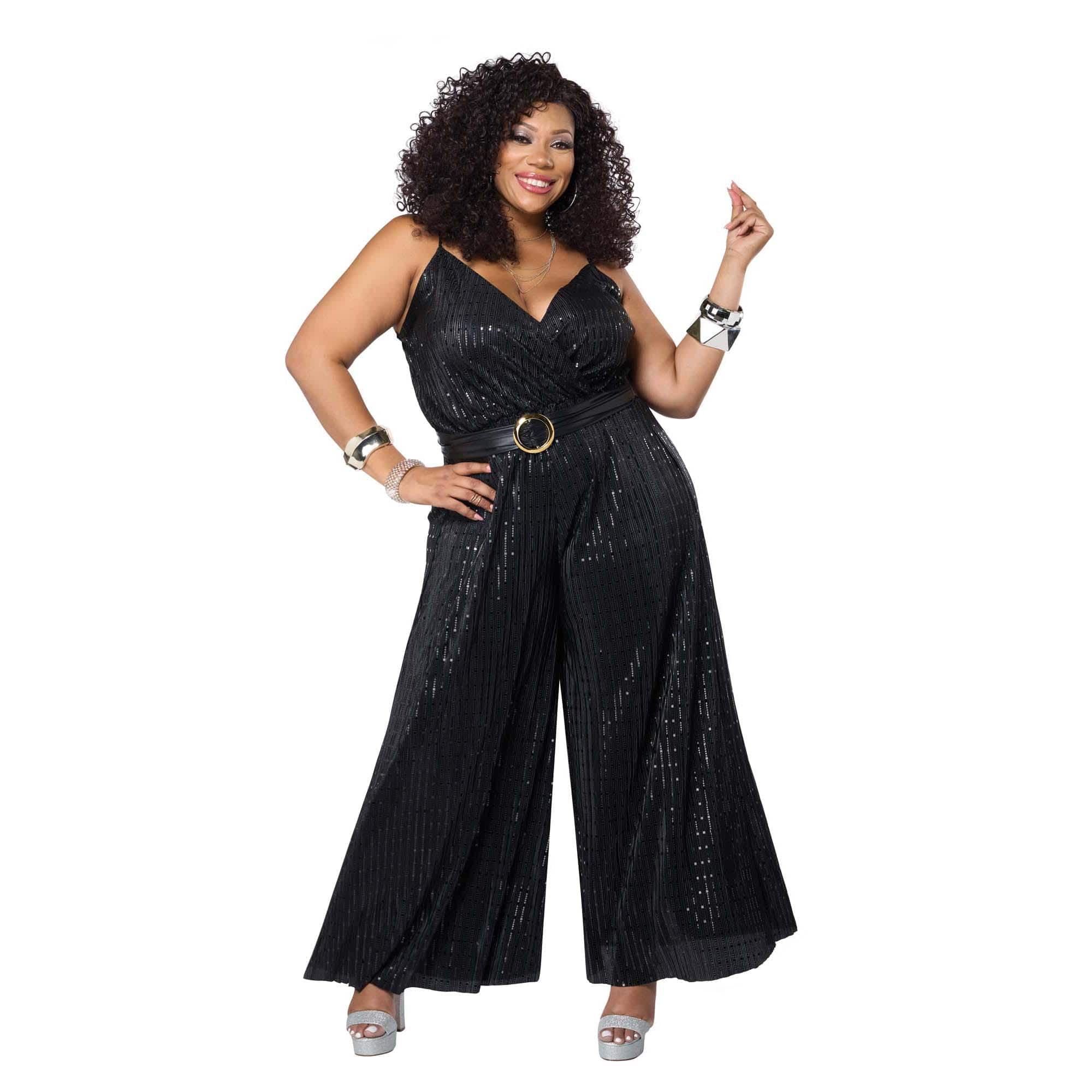 California Costumes - Lets Dance Disco Adult Costume Jumpsuit / Plus 1XL - Black price history on PriceWatchPro