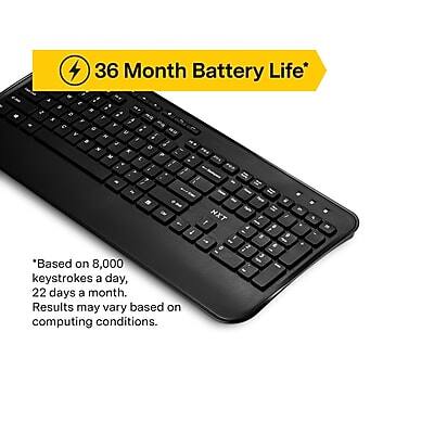36 Month Battery Life*

*Based on 8,000 keystrokes a day, 22 days a month. Results may vary based on computing conditions.