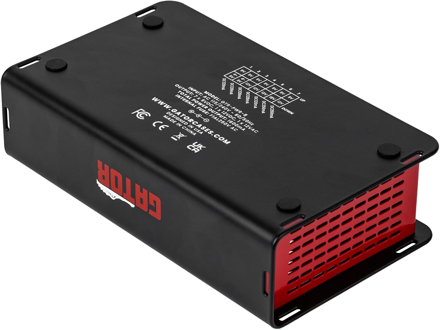 SV 2 ve d SV 3 SV d ve 4 OUTPUT: DC120mA DC120mA J2V D2V BV DV 5 8 TOTAL INPUT: 7x MODEL: DC120mA I2V ve INTERNAL AC DC120mA ISV ve UP www.GATORCASES.COM POWER 9VDC, 115 DC120mA 12V GA FUSE: 1x /240V TR-PWR-8 PWR- - DC250mA DC250mA DOWN FC TPUT: 12VDC, 60/ -8 CE MADE DESIGNED GATORCASES. GNED IN IN FIAL250V 1600mA , X 50HZ CHINA USA AC 12VAC