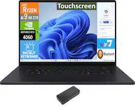 ASUS - ProArt P16 Laptop 16.0 4K (AMD Ryzen AI 9 370, 32GB LPDDR5X, 2TB PCIe SSD, GeForce RTX 4060, Win 11 Pro) - Nano Black
