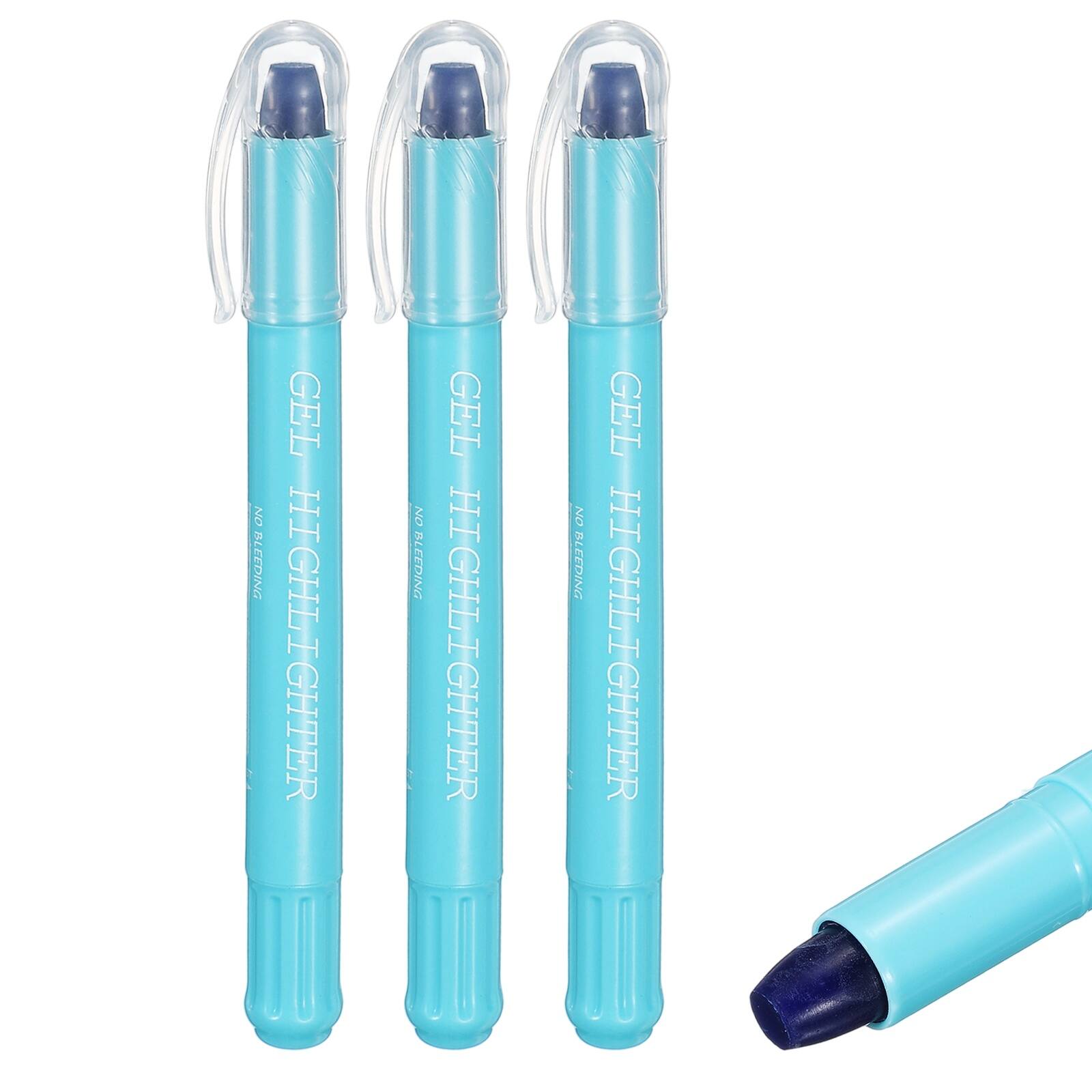 Unique Bargains - 3pcs Gel Highlighters, No-Bleed Wax Crayon, Neon Twist-Up Stick for Office & Books - Sky Blue price history on PriceWatchPro