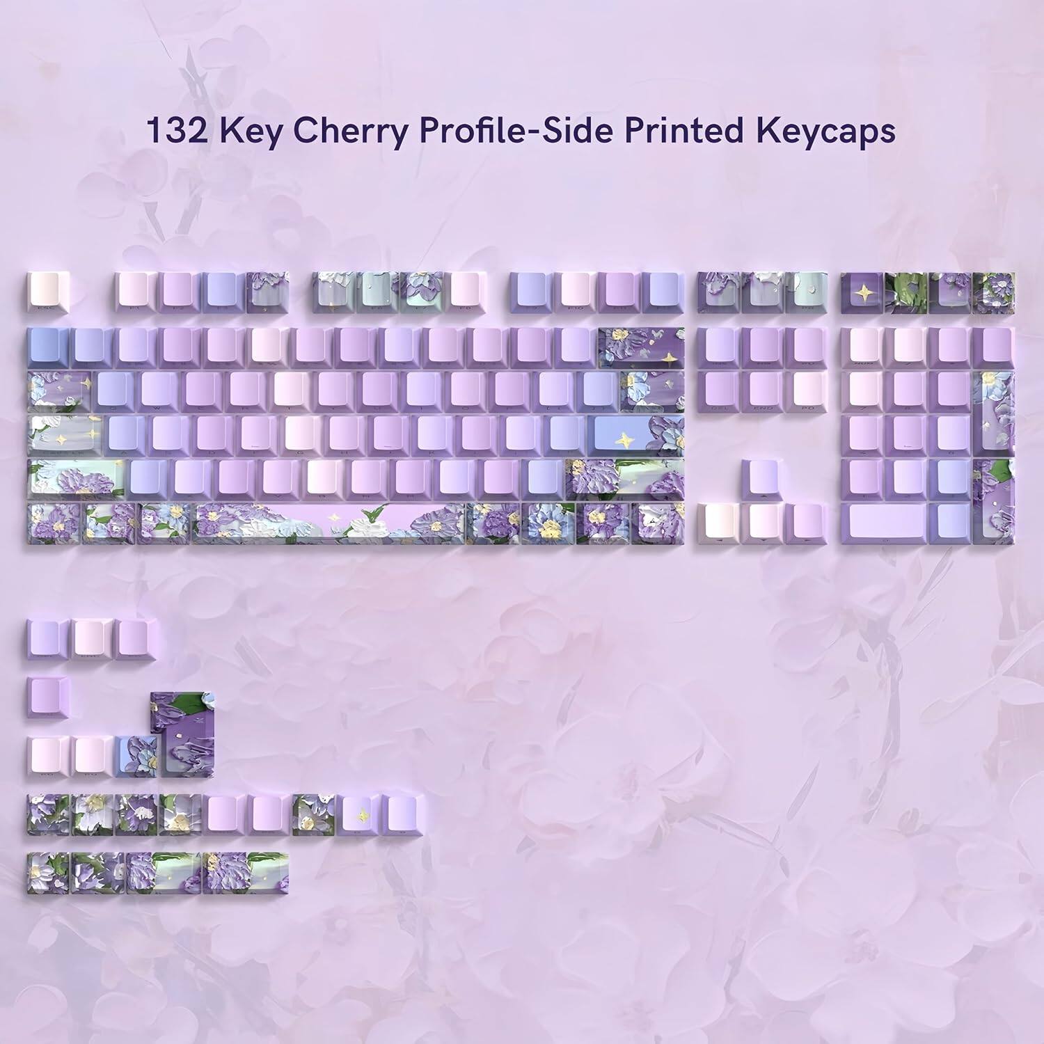 132 Key Cherry Profile-Side Printed Keycaps