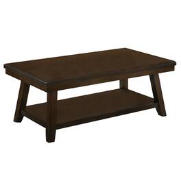 Manhattan Lane - 47 Inch Lift Top Coffee Table, Natural Wood, 2 Storage Compartments - Brown