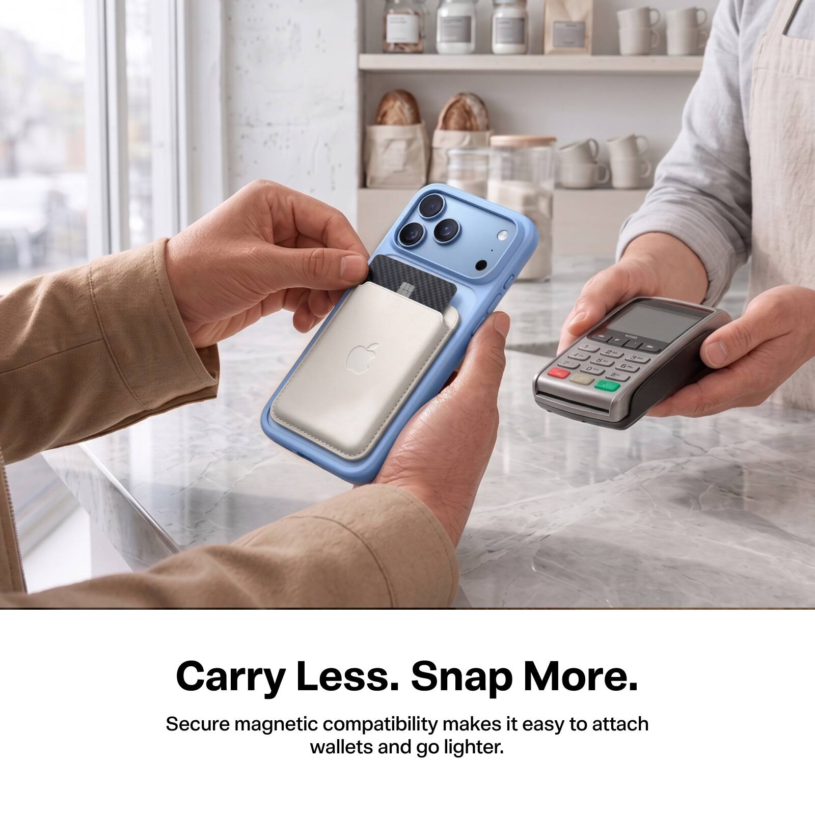 TACIA "2-SH 08th

Carry Less. Snap More.
Secure magnetic compatibility makes it easy to attach wallets and go lighter.