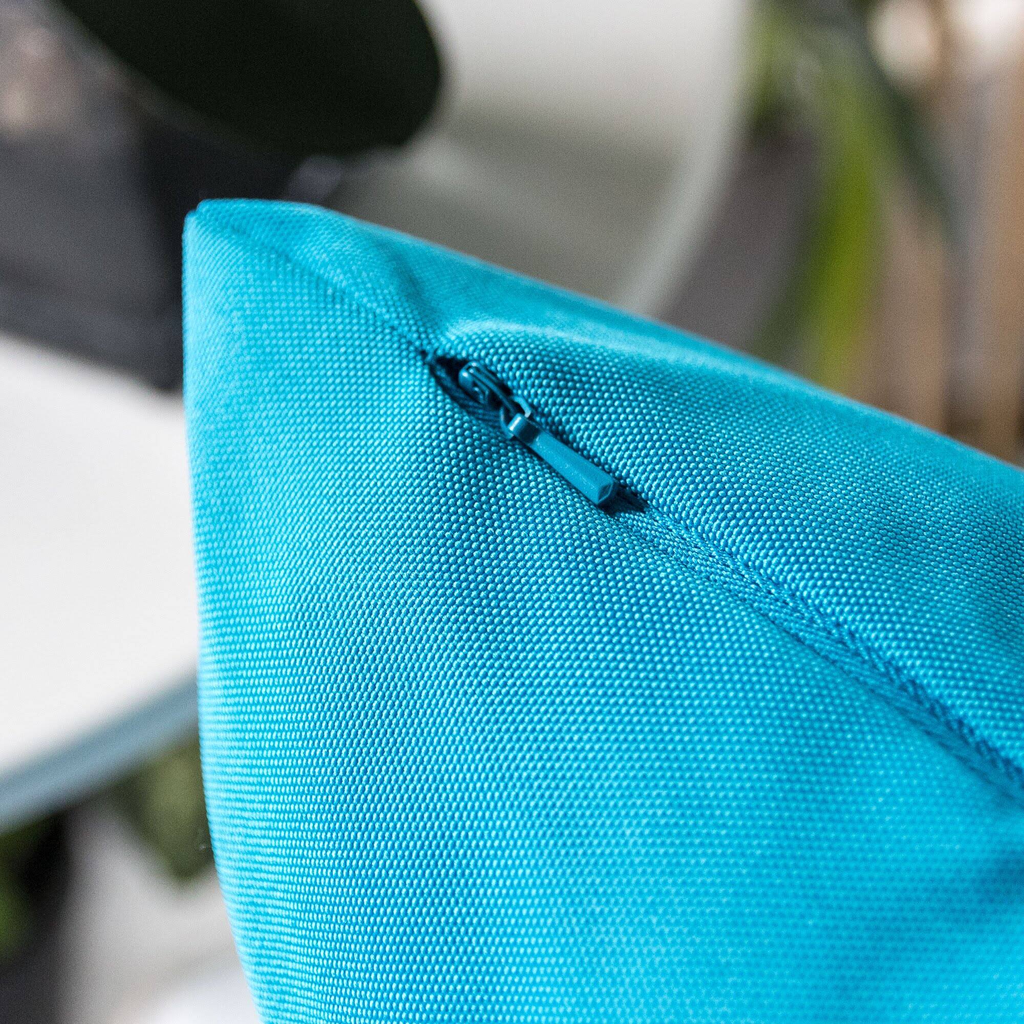 Angle. TinyHomie - Amazon Rainforest Solid Pillow Outdoor Indoor - White.