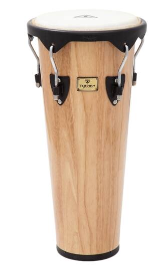 Front. Tycoon Percussion - 12" Key-Tuned Ashiko, Eco-Friendly Siam Oak, Goat Skin Head.