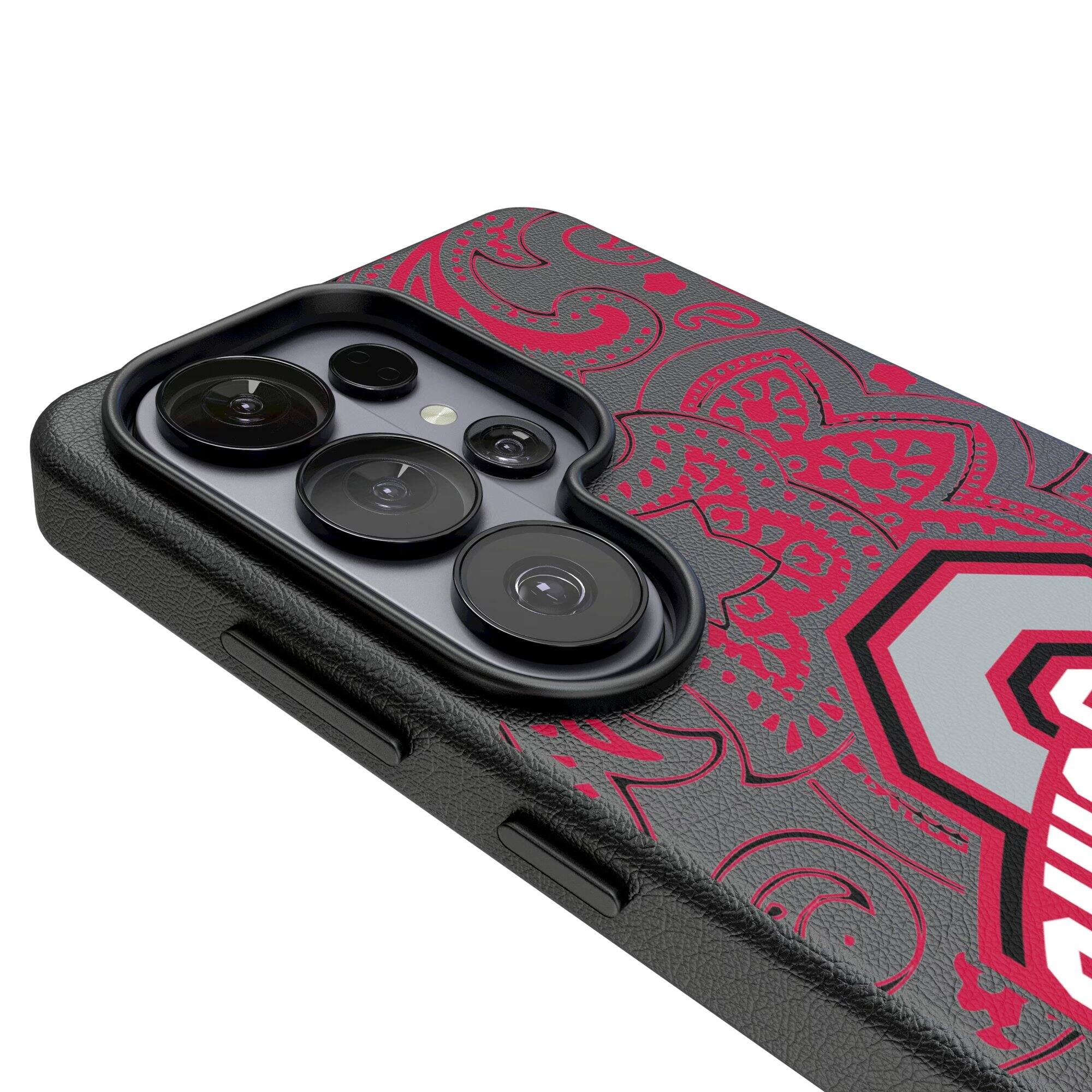 Alt View 2. Keyscaper - Ohio State Buckeyes Paisley Galaxy Magnetic Bump Case - S25 - Black.