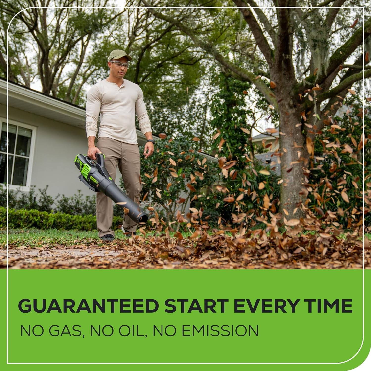 GUARANTEED START EVERY TIME  
NO GAS, NO OIL, NO EMISSION
