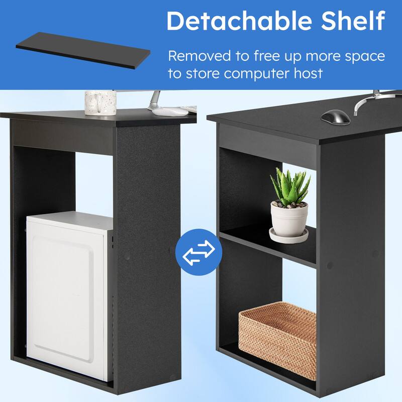 Detachable Shelf  
Removed to free up more space to store computer host