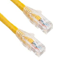 Sanoxy - Cables and Adapters; 10ft Cat6 550 MHz UTP Ethernet Network Patch Cable with Clear Snagless Boot - Yellow