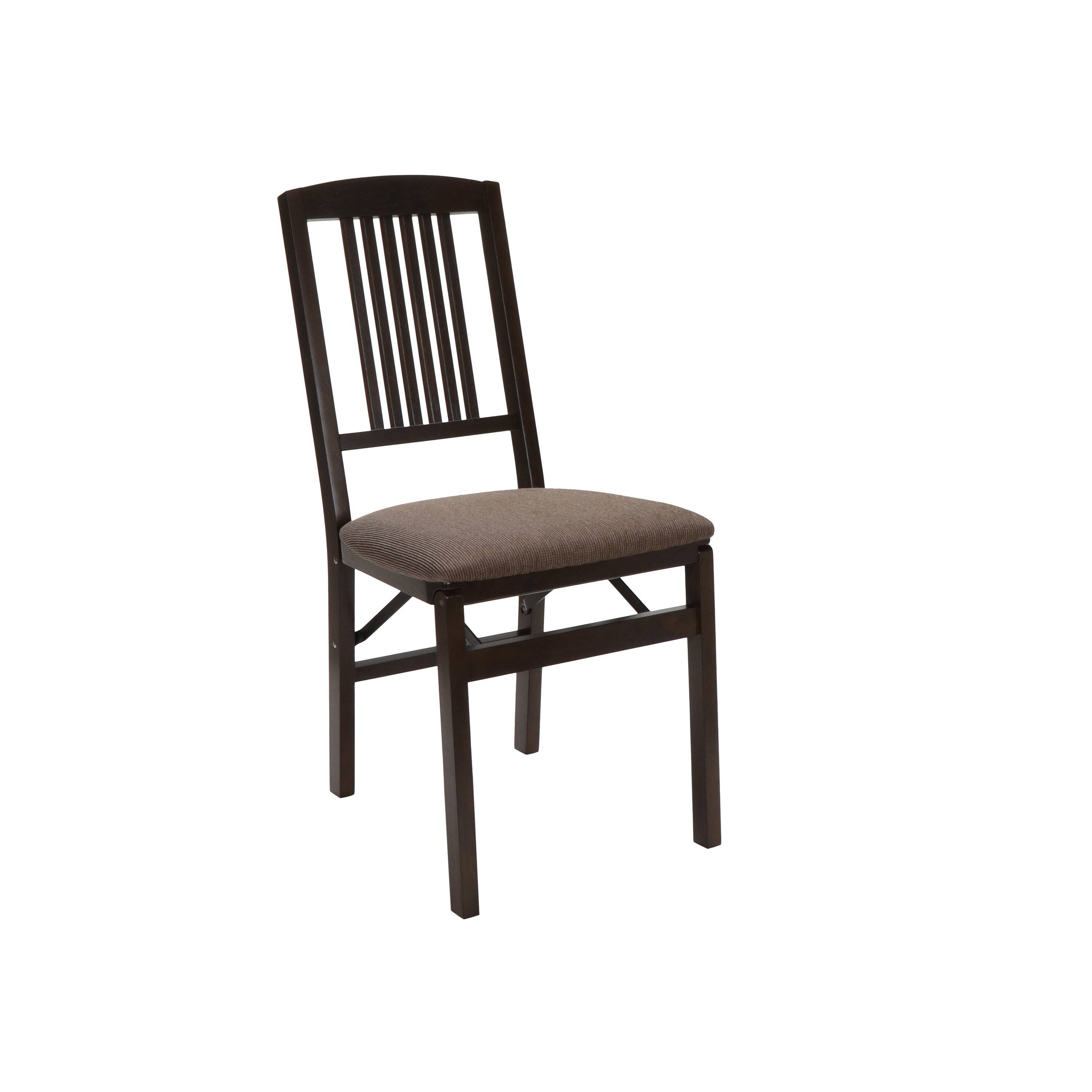 Angle. Stakmore - Stakmore Simple Mission Folding Chair, Espresso Frame with Jax Fabric - Brown.