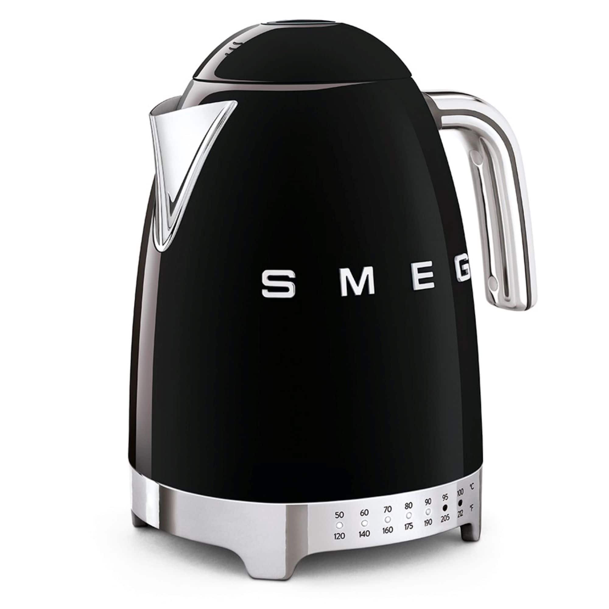 Angle. SMEG - KLF04 7-Cup Variable Temperature Kettle - Black.
