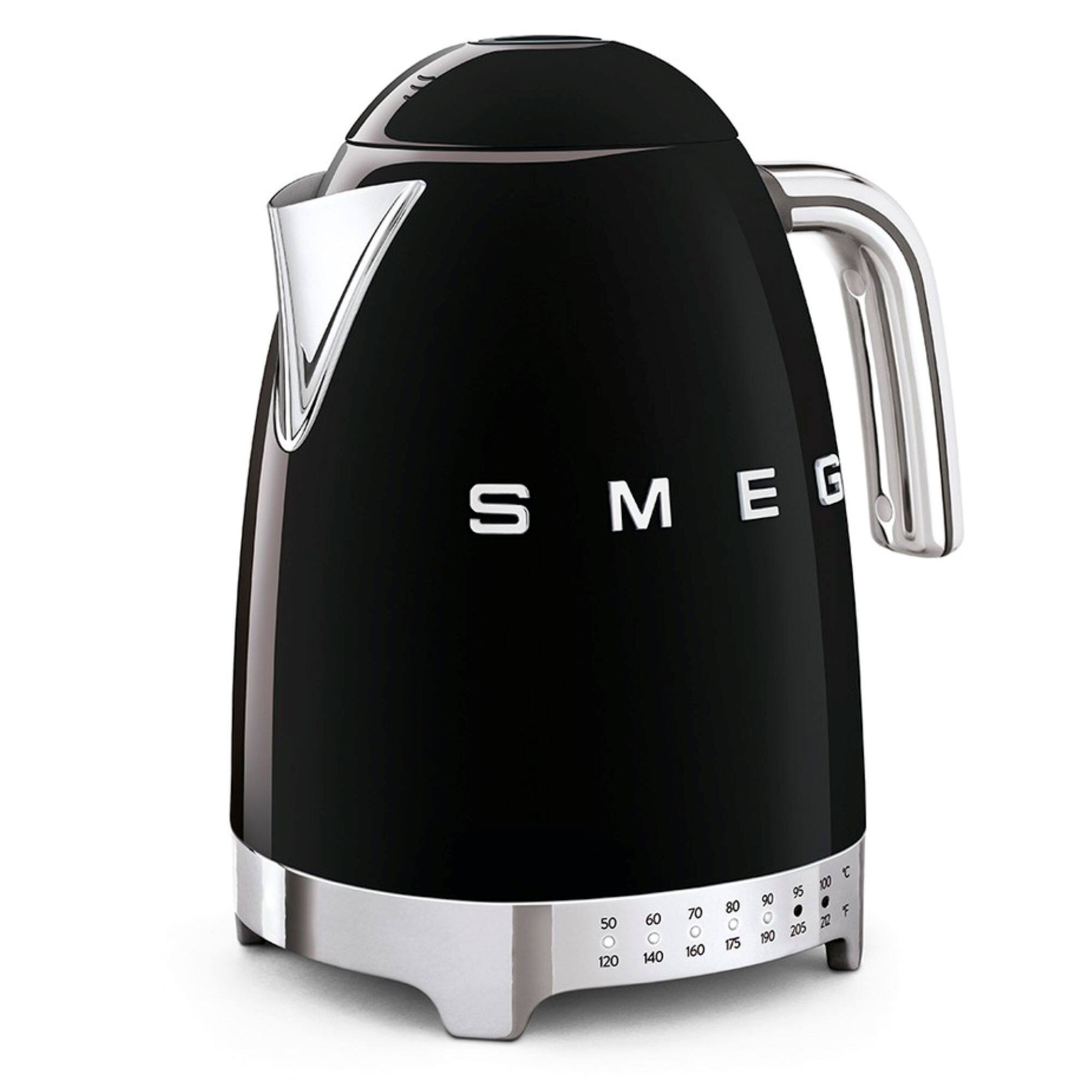 Angle. SMEG - KLF04 7-Cup Variable Temperature Kettle - Black.