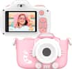 Front. myFirst - Camera 3 - Digital Camera for Kids with Extra Selfie Lens 16MP HD Video, Selfie Lens, Shockproof Case, microSD - Pink.