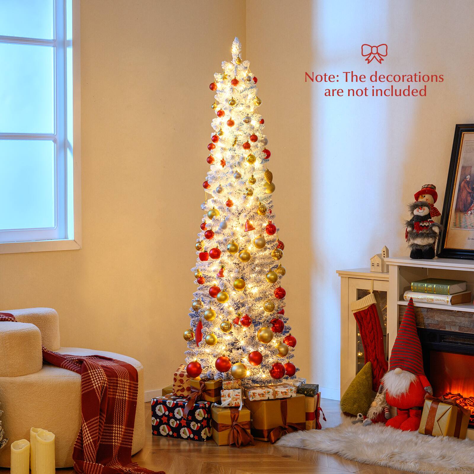 Note: The decorations are not included