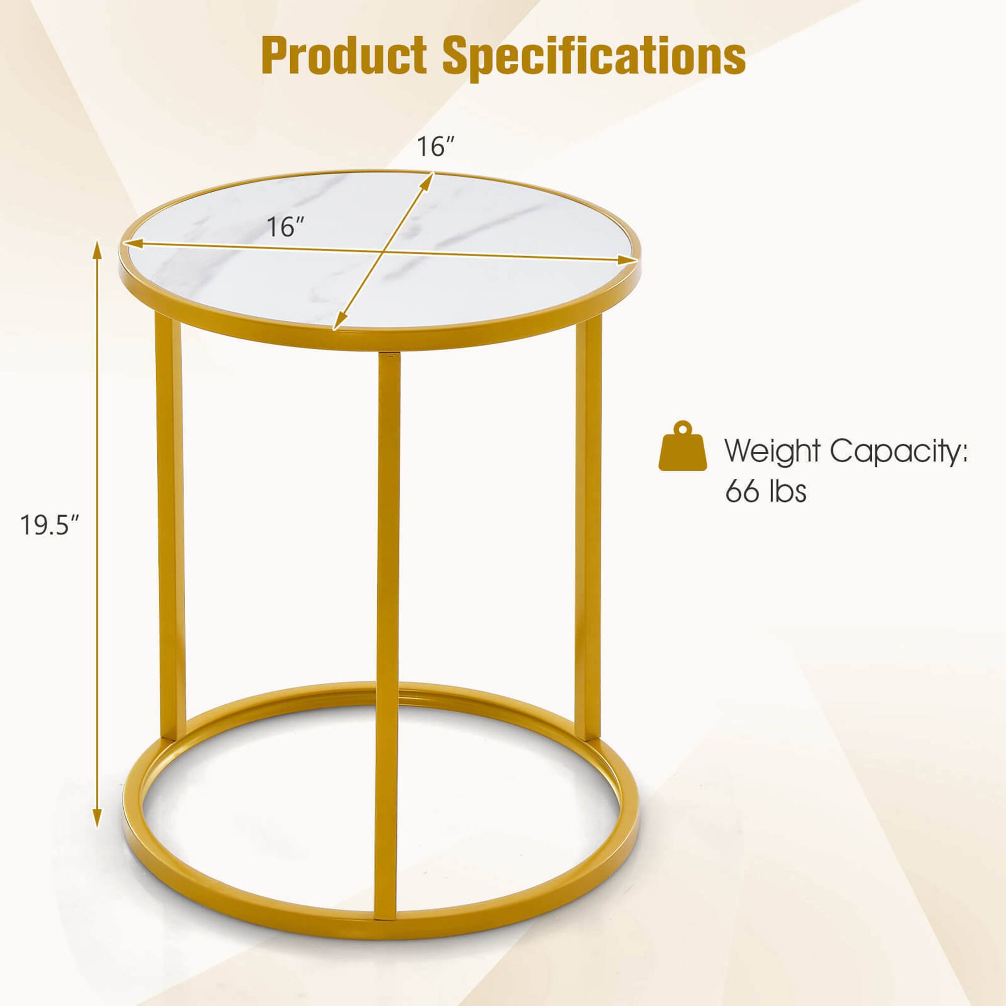 Product Specifications

- Diameter: 16"
- Height: 19.5"
- Weight Capacity: 66 lbs