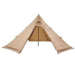 VEVOR - Hot Tent for 4 Persons, Portable Winter Tipi Tent with Stove Jack, Waterproof Canvas Camping Tents - Brown