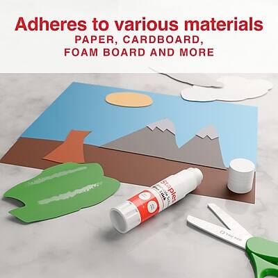 Adheres to various materials  
PAPER, CARDBOARD, FOAM BOARD AND MORE