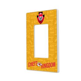Keyscaper - Kansas City Chiefs 2024 Illustrated Limited Edition Single Rocker Light Switch Plate - White