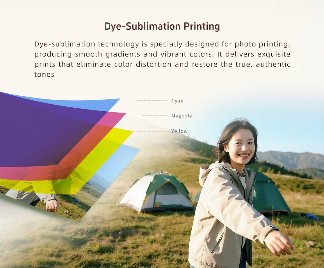 Dye-Sublimation Printing

Dye-sublimation technology is specially designed for photo printing, producing smooth gradients and vibrant colors. It delivers exquisite prints that eliminate color distortion and restore the true, authentic tones

- Cyan
- Magenta
- Yellow