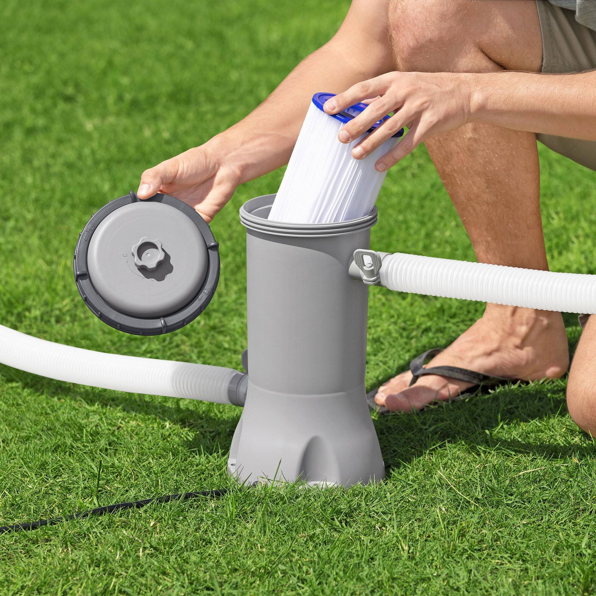 Alt View 2. Bestway - Bestway Flowclear 530 Gallons per Hour Above Ground Swimming Pool Filter Pump.