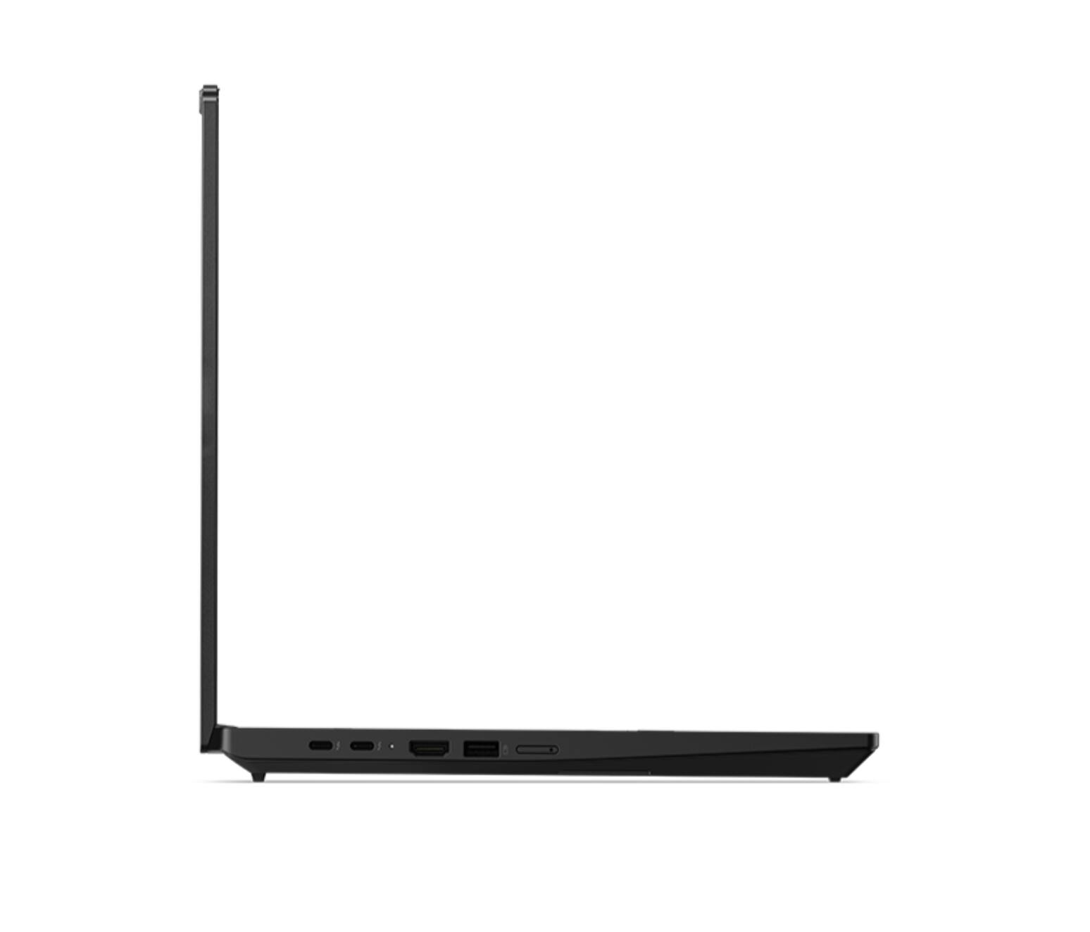 Left. Lenovo - ThinkPad T16 Gen 5 Laptop - Intel Core Ultra 7 365 (vPro) / 32GB RAM / 1TB SSD / 16" WUXGA IPS / Touch / W11 Pro - Black.