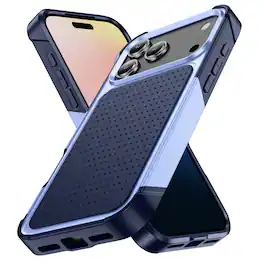 Dteck - For Apple iPhone 17 Pro Case Shockproof Drop Protective Rugged Heavy Duty Heat Dissipation Hybrid Phone Cover - Lightpurple