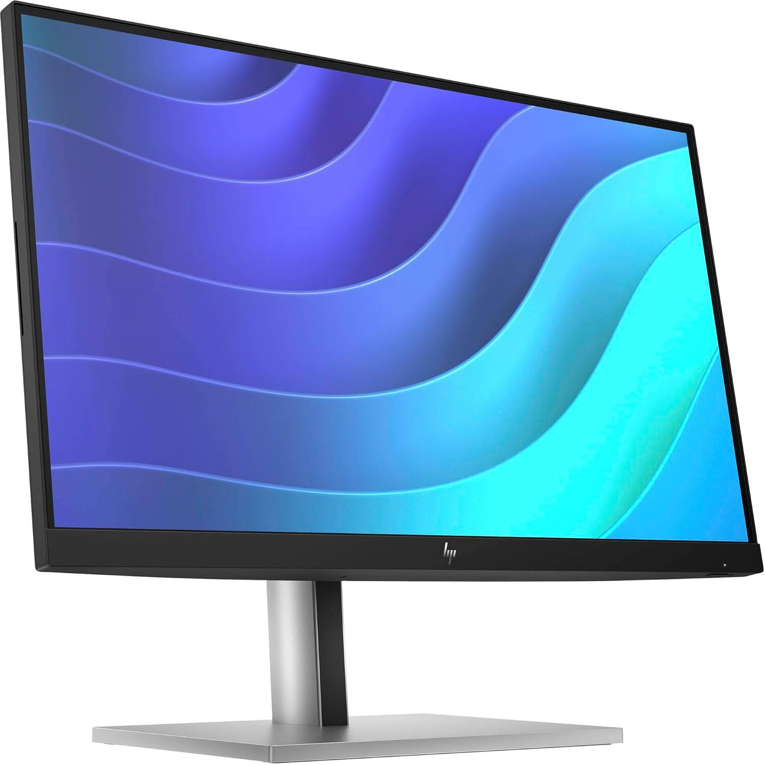 Left. HP - HP E22 G5 22" FHD IPS Monitor, Anti-Glare, Flicker Free, BlackSilver(6N4E8AA#ABA) w/DKZ Hub & Ergoflexy Single Mount Arm - Black/Silver.