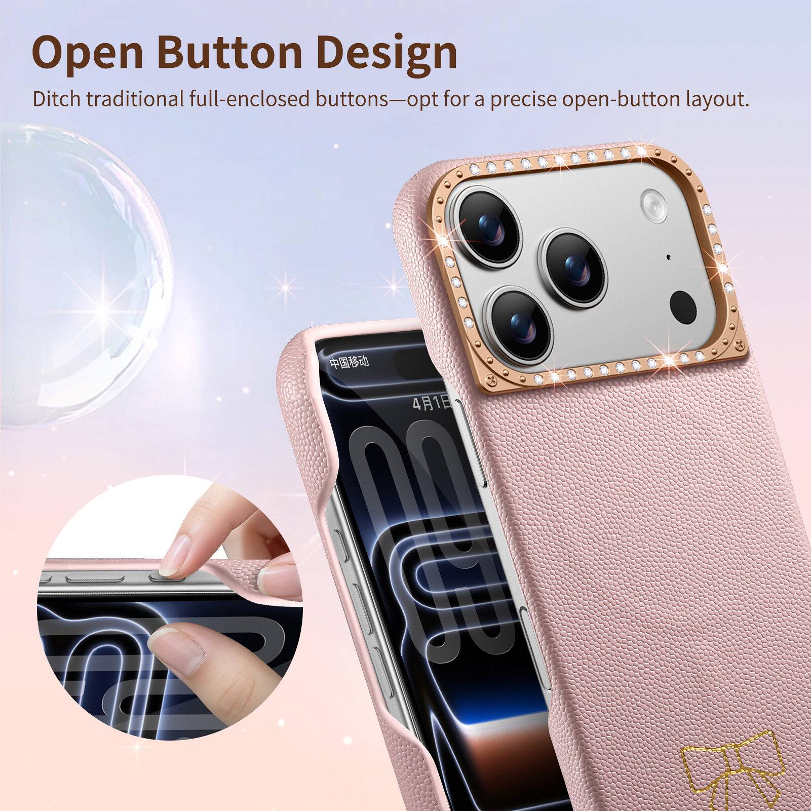 Open Button Design  
Ditch traditional full-enclosed buttons—opt for a precise open-button layout.